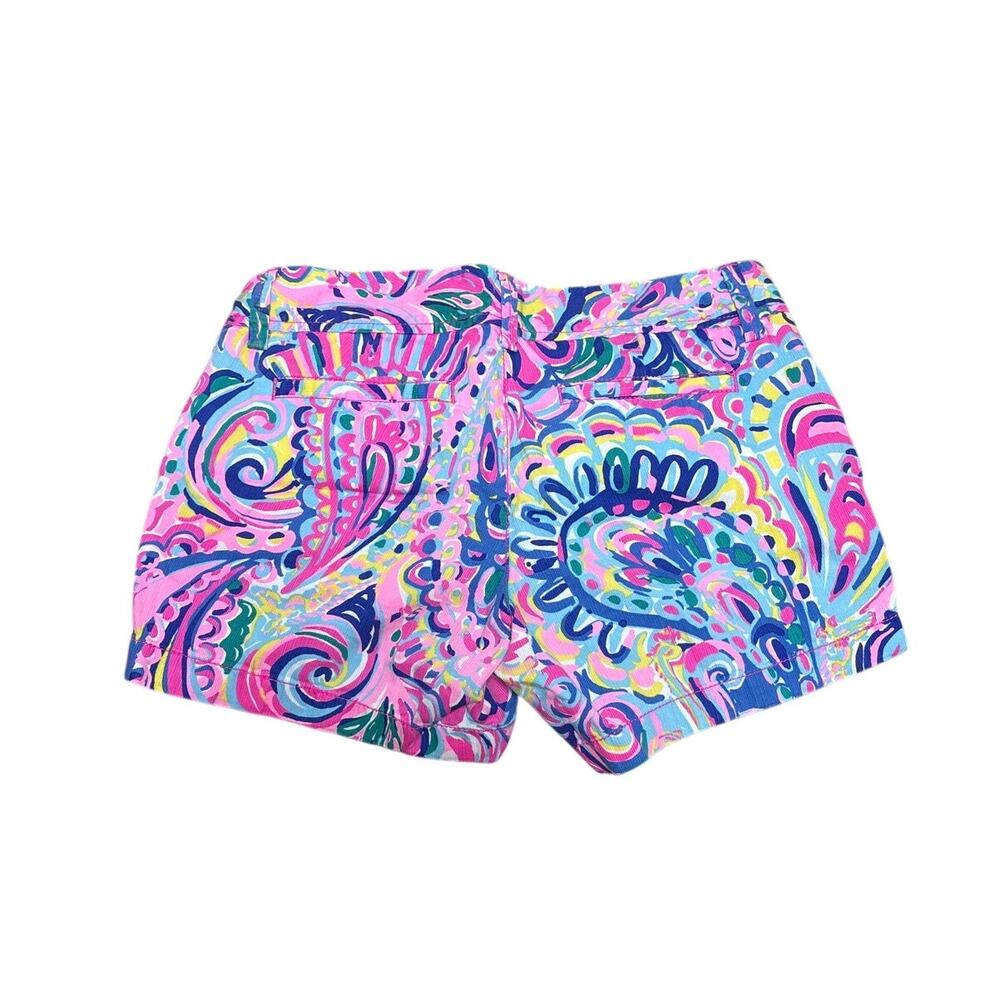 Lilly Pulitzer The Callahan Shorts Pink Paisley Cotton Size 4 - Picture 4 of 4